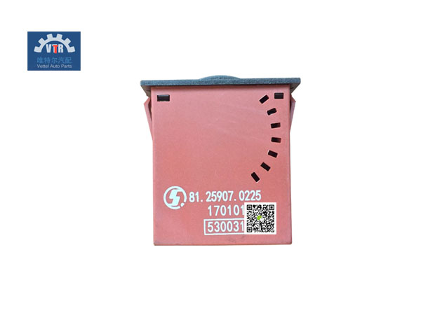 81.25907.0225 燈光亮度翹板開(kāi)關(guān)  Light level warping switch  SHACMAN  F3000   Electrical parts for truck cab